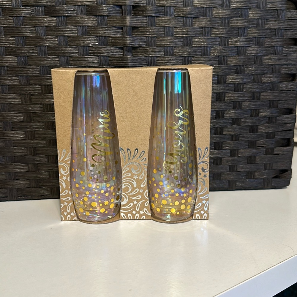 Set of 2 stemless flutes